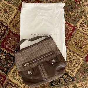 Marc by Marc Jacobs Logo Canvas and Leather Hobo Bag w/ Dust Bag!